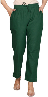 D-image Regular Fit Women Dark Green Trousers