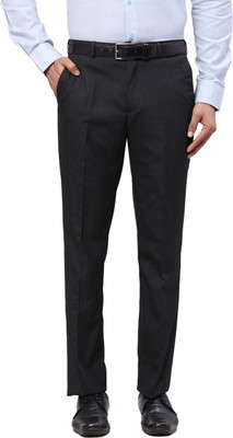 PARK AVENUE Regular Fit Men Black Trousers