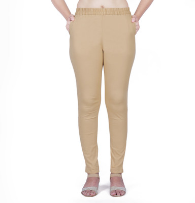 NOORIMAX Regular Fit Women Beige Trousers