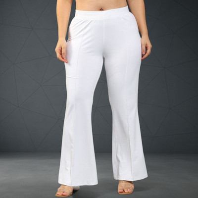 Anitafashion Comfort Fit, Regular Fit Women White Trousers