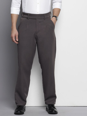 The Indian Garage Co. Loose Fit Men Grey Trousers
