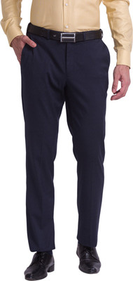 PARK AVENUE Slim Fit Men Grey Trousers