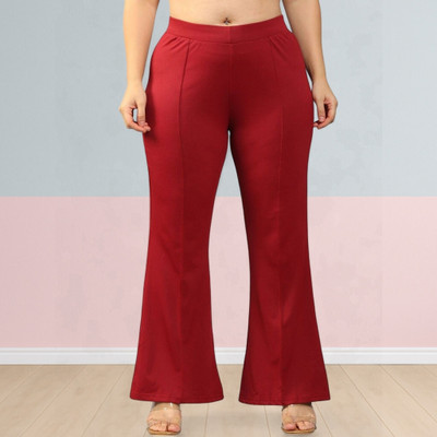 Anitafashion Loose Fit Women Red Trousers
