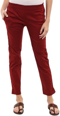 V-MART Flared Women Maroon Trousers