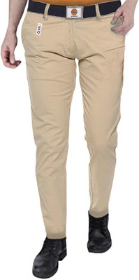 UNISIM Regular Fit Men Khaki Trousers