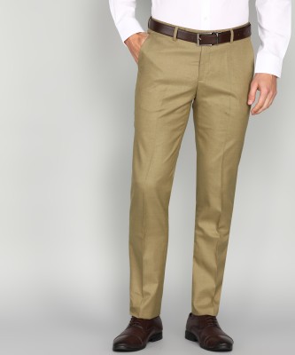 ARROW Regular Fit Men Brown Trousers