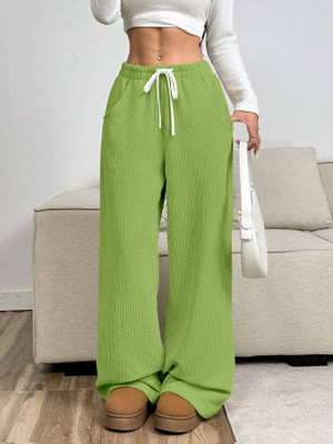 Rajovati Loose Fit Women Light Green Trousers