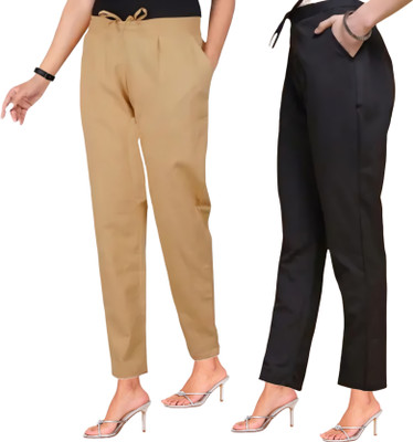 GRT Relaxed Women Black, Brown Trousers