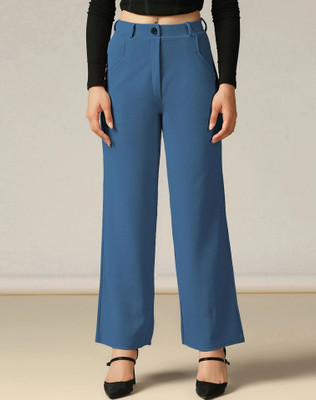 Selvia Relaxed Women Blue Trousers
