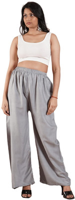 Teradozz Relaxed Women Grey Trousers