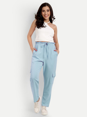 ANJIR Loose Fit Women Blue Trousers