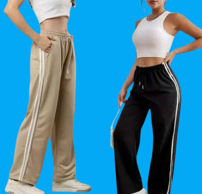 VARDHIYAS Regular Fit Women Black, Beige Trousers