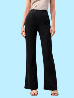 Maheshvi Regular Fit Women Black Trousers