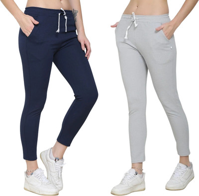 BE SWADESHI Comfort Fit Women Blue, Grey Trousers