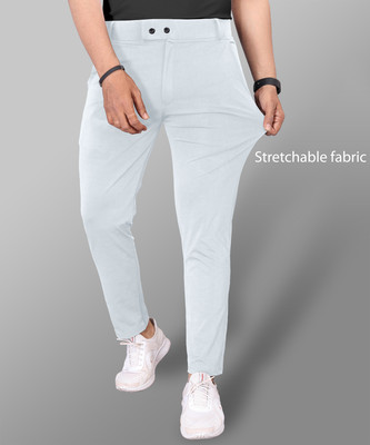COMBRAIDED Slim Fit Men Grey Trousers