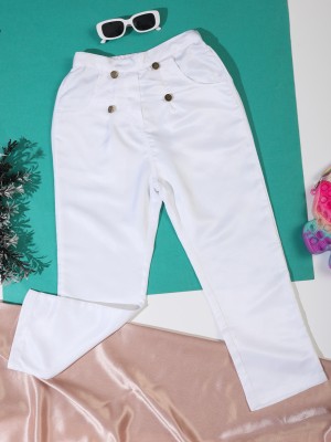 CUTIEKINS Regular Fit Girls White Trousers