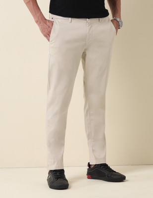 U.S. POLO ASSN. Tapered Men Beige Trousers