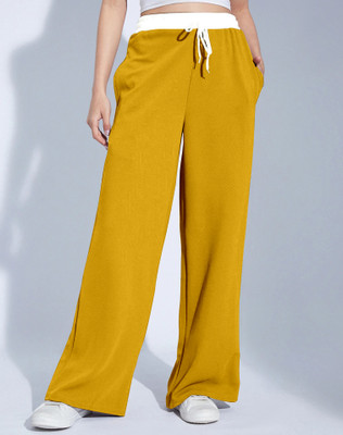 Mehrang Relaxed Women Yellow Trousers
