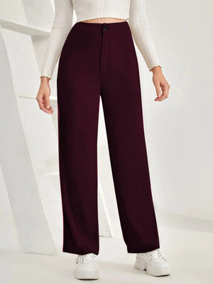 METRONAUT Relaxed Women Purple Trousers