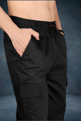 GLORI STAR Regular Fit Men Black Trousers