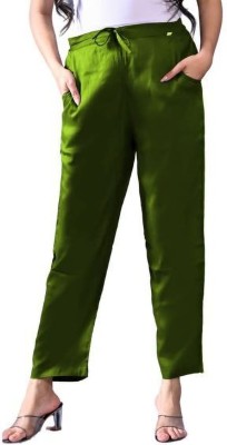 Myzora Regular Fit Women Green Trousers