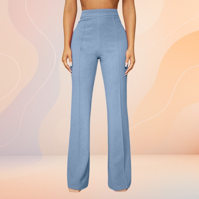 nitafashion Loose Fit Women Light Blue Trousers