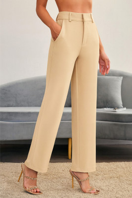 CHALODIA Regular Fit Women Beige Trousers