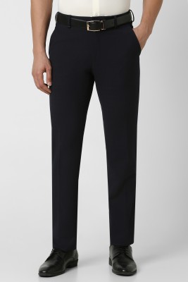 VAN HEUSEN Slim Fit Men Dark Blue Trousers