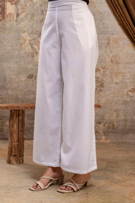 Koora Relaxed Women White Trousers