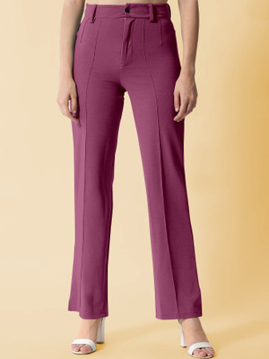 FIBERMILL Regular Fit Women Pink Trousers