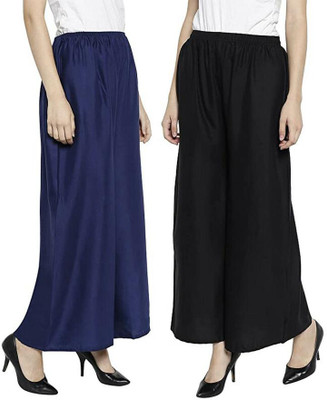 KGN FASHION Regular Fit Women Blue, Black Trousers