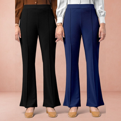 Squadfashion Loose Fit Women Black, Dark Blue Trousers