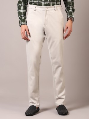 V-MART Slim Fit Men Beige Trousers