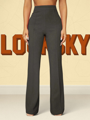 Anitafashion Loose Fit Women Grey Trousers