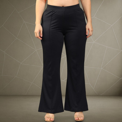 Anitafashion Loose Fit Women Black Trousers
