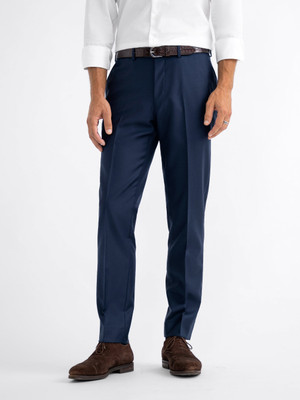 Kurus Regular Fit Men Blue Trousers