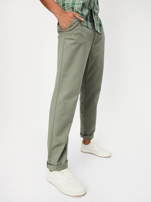 MAX Regular Fit Men Green Trousers