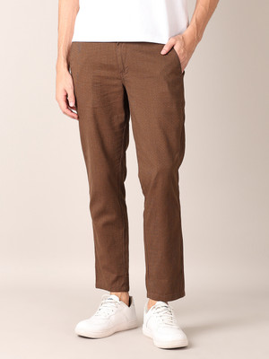 V-MART Regular Fit Men Brown Trousers