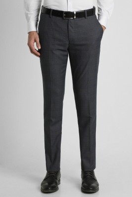 PETER ENGLAND Slim Fit Men Grey Trousers