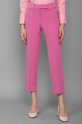 Allen Solly Regular Fit Women Pink Trousers