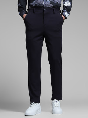JACK & JONES Slim Fit Men Dark Blue Trousers