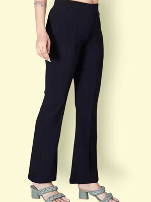 HouseOfCommon Regular Fit Women Dark Blue Trousers