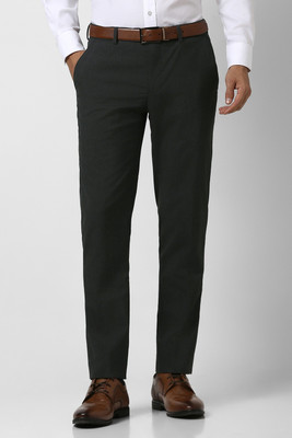 PETER ENGLAND Slim Fit Men Grey Trousers