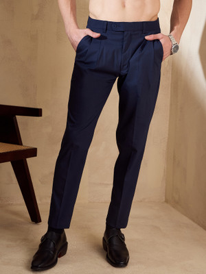 DENNISON Tapered Men Blue Trousers