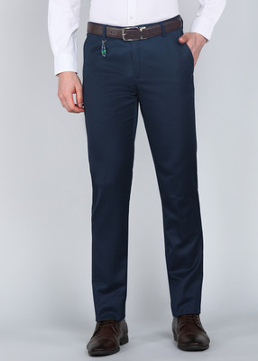 PETER ENGLAND Regular Fit Men Blue Trousers