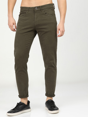 HIGHLANDER Tapered Men Green Trousers
