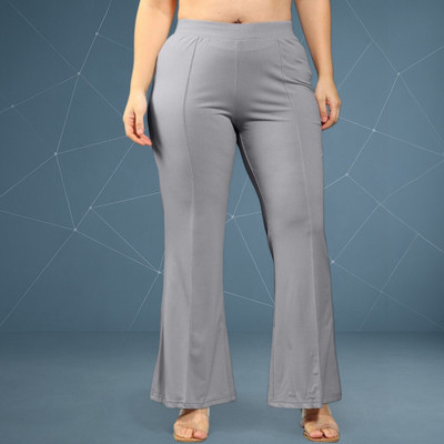 Anitafashion Comfort Fit, Regular Fit Women Grey Trousers