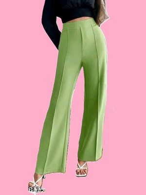 Krishna Enterprises Regular Fit Women Light Green Trousers