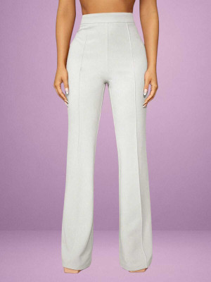JenilEStore Comfort Fit Women White Trousers
