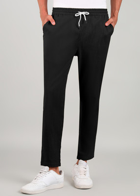 INDICLUB Regular Fit Men Black Trousers